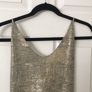 Gold slip dress